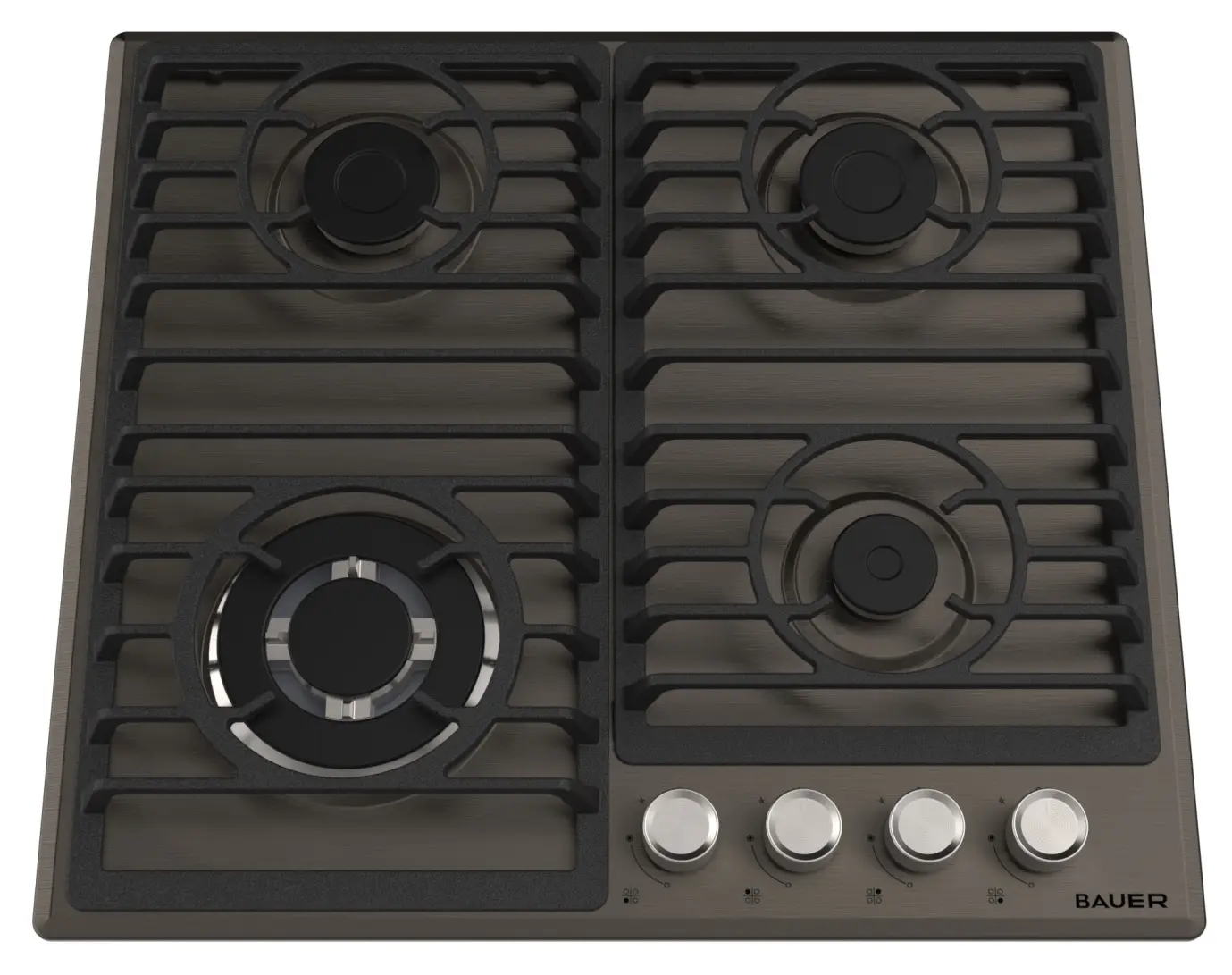 Встраиваемая варочная газовая панель Bauer Oligark 6L4GT FFD MIX (Brown) - 2