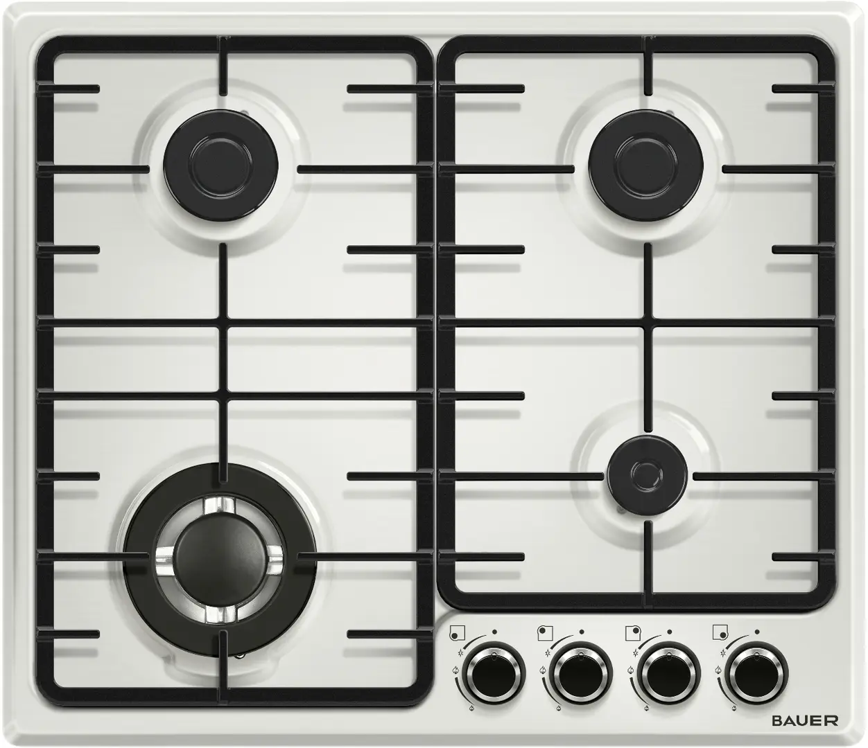 Plita incorporabila pe gaz Bauer OM 640VT1CFBE (Cream)