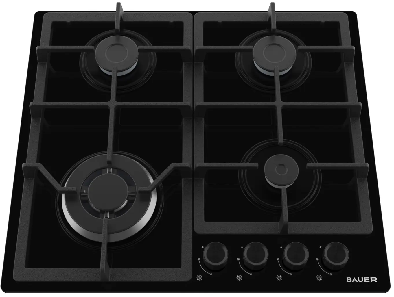 Встраиваемая варочная газовая панель Bauer RIO 6L4GT FFD BLG (Black) - 2