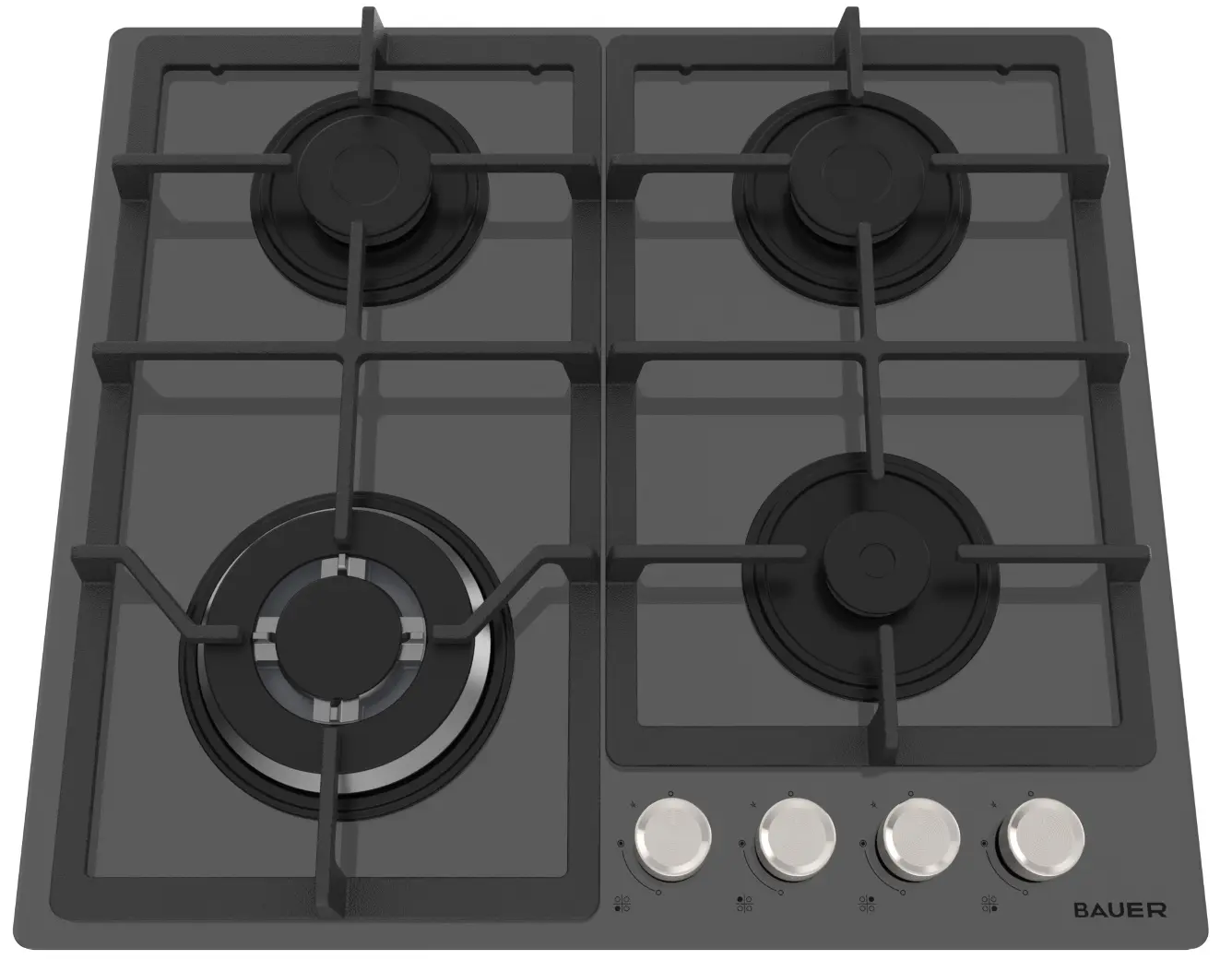 Встраиваемая варочная газовая панель Bauer RIO 6L4GT FFD GRG (Black) - 2