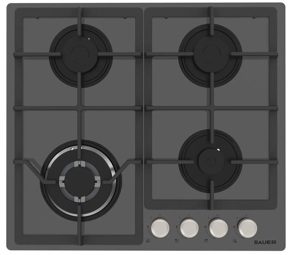 Встраиваемая варочная газовая панель Bauer RIO 6L4GT FFD GRG (Black)