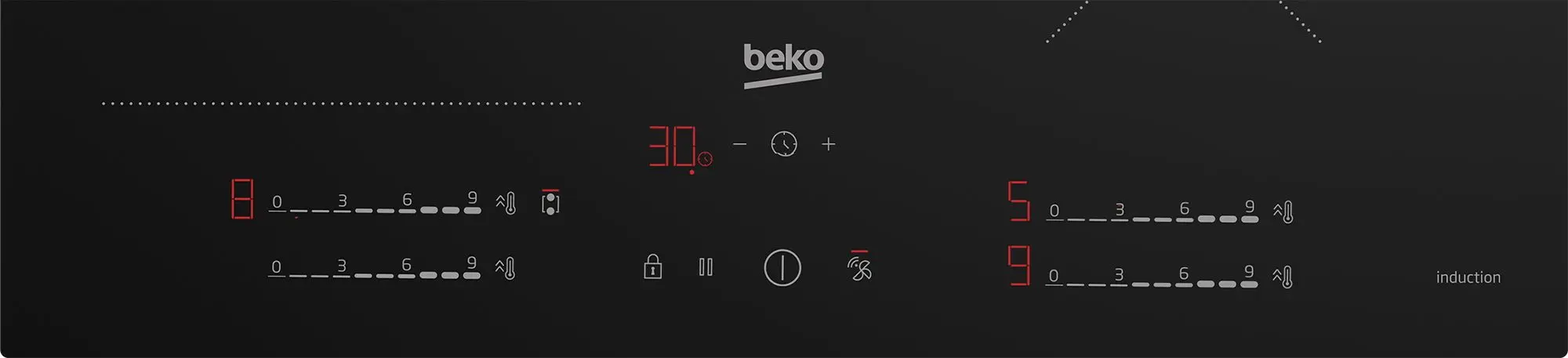 Plită incorporabilă cu inducție Beko HII64700SUFT (Black) - 6
