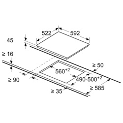 Plita electrica incorporabila Bosch PKE611BA2E (Black) Thumb