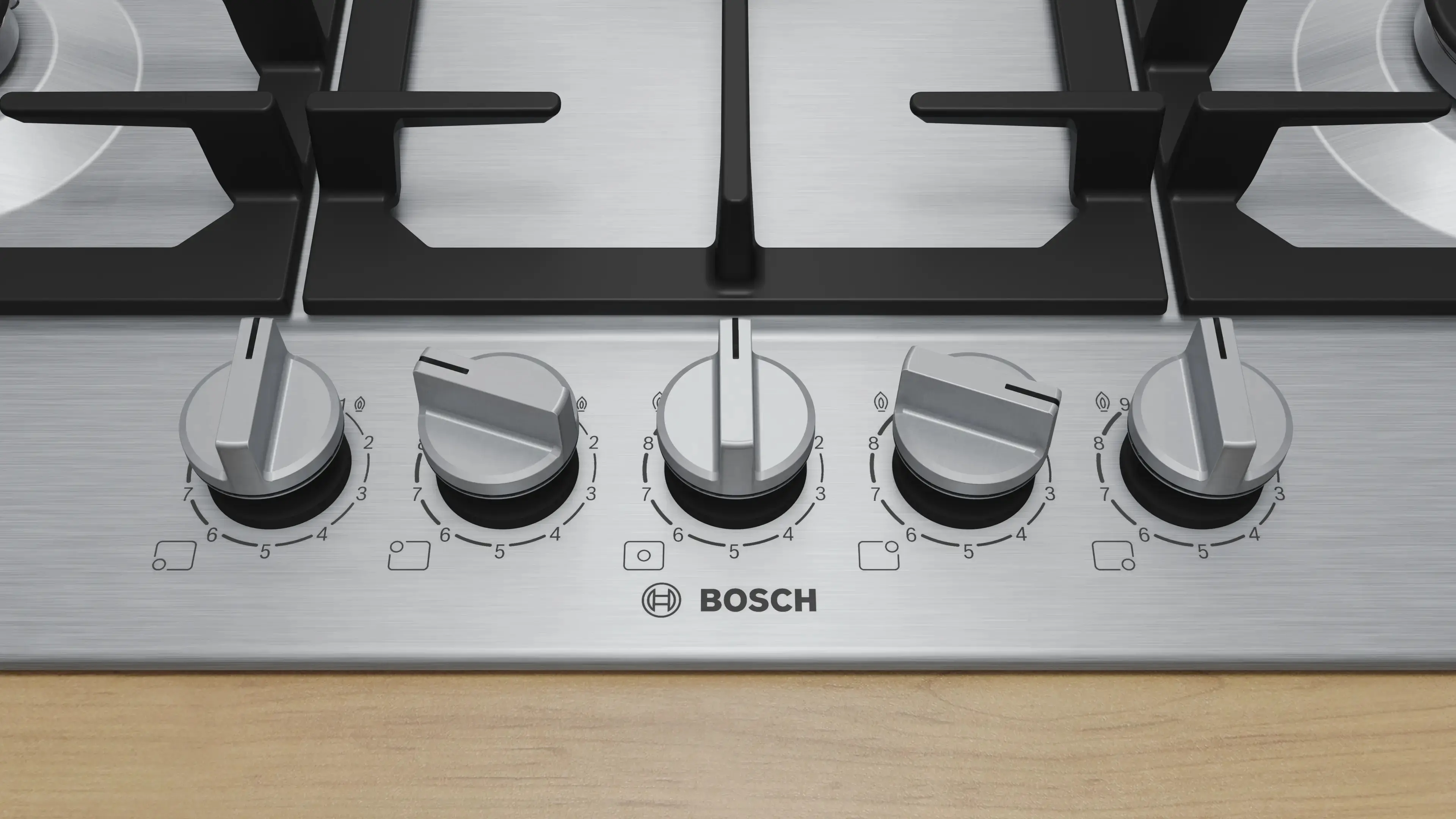 Встраиваемая газовая варочная панель Bosch PCQ7A5I90 (Inox) - 3