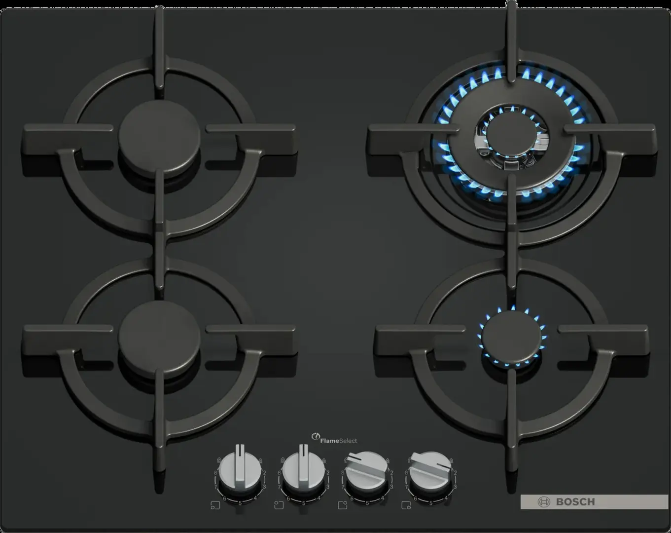 Plita incorporabila pe gaz Bosch PPH6A6I10 (Black)