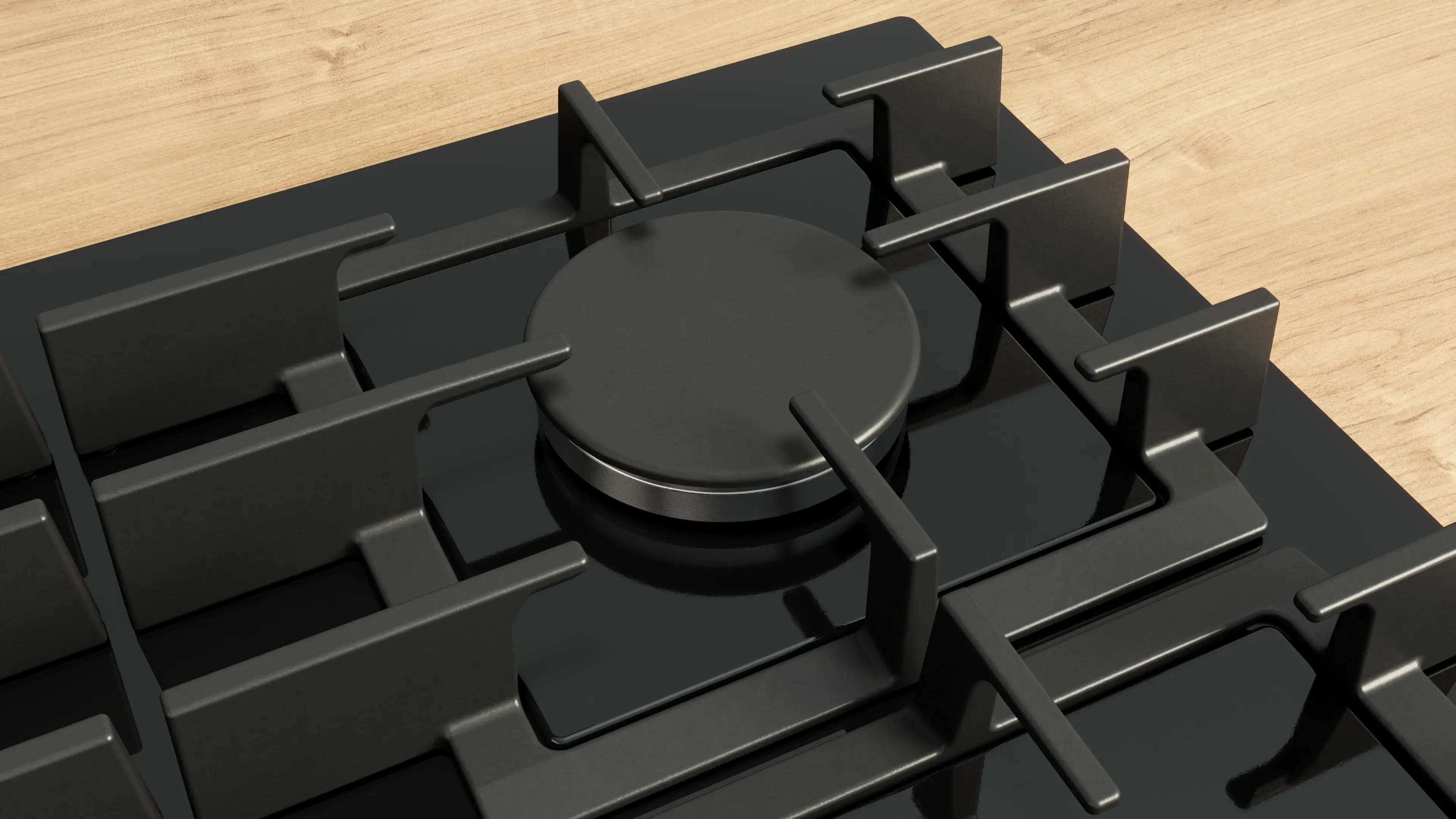 Plita incorporabila pe gaz Bosch PRP6A6H40 (Black)