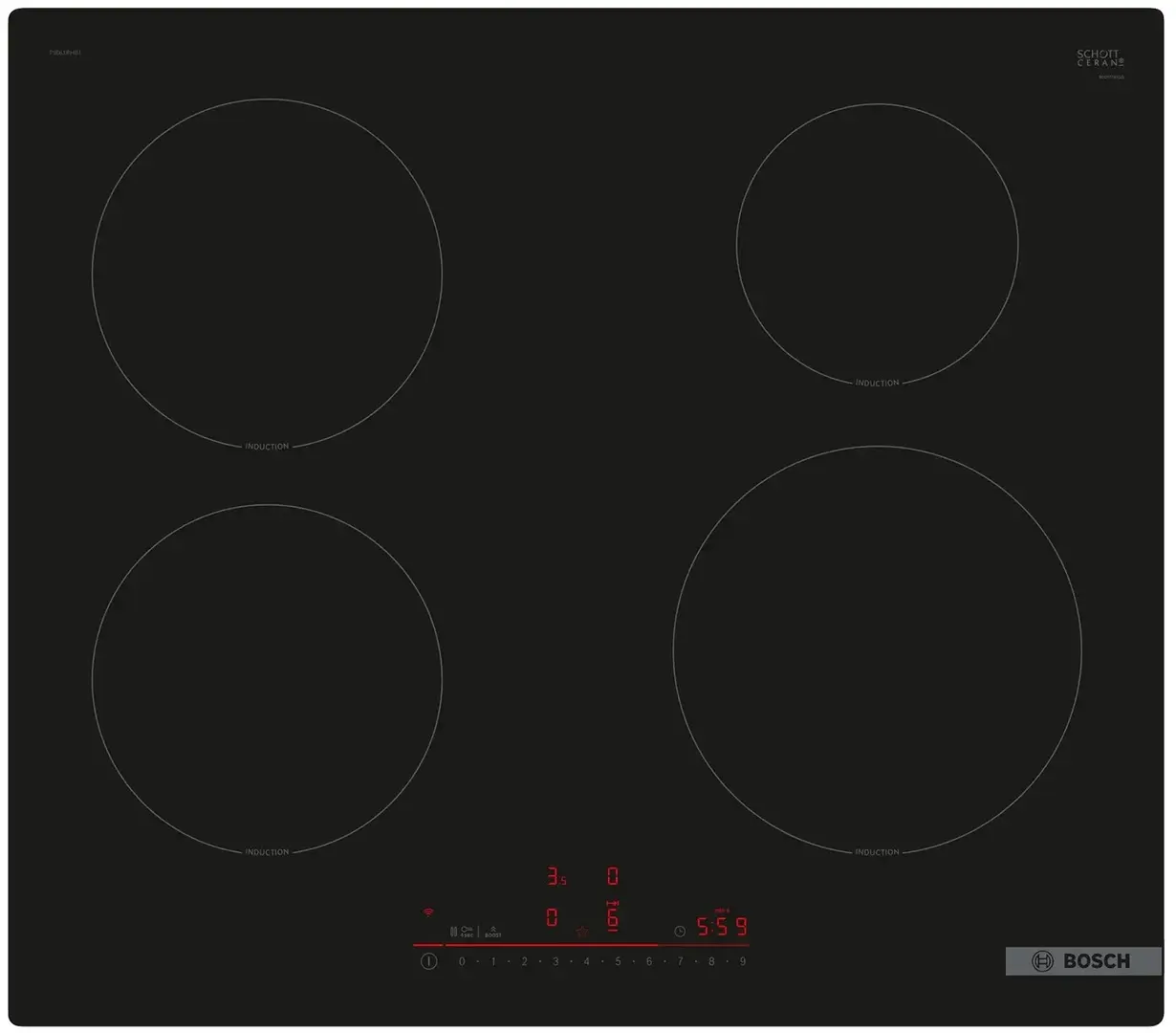 Встраиваемая индукционная варочная панель Bosch PIE61RHB1E (Black)