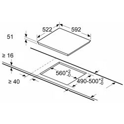 Встраиваемая индукционная варочная панель Bosch PUJ61RBB5E (Black) Thumb