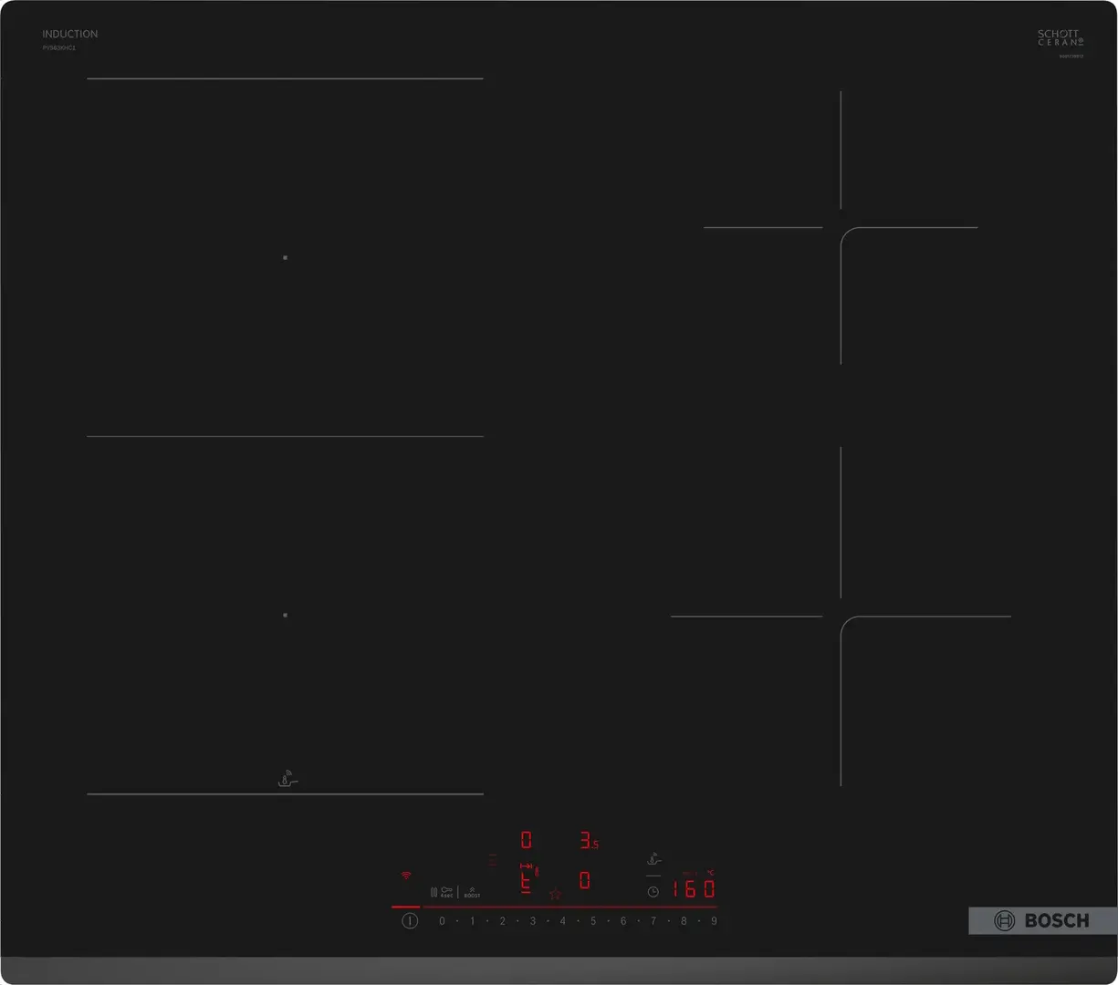 Plita incorporabila cu inductie Bosch PVS63KHC1E (Black)