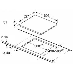 Встраиваемая индукционная варочная панель Bosch PXE675DC1E (Black) Thumb