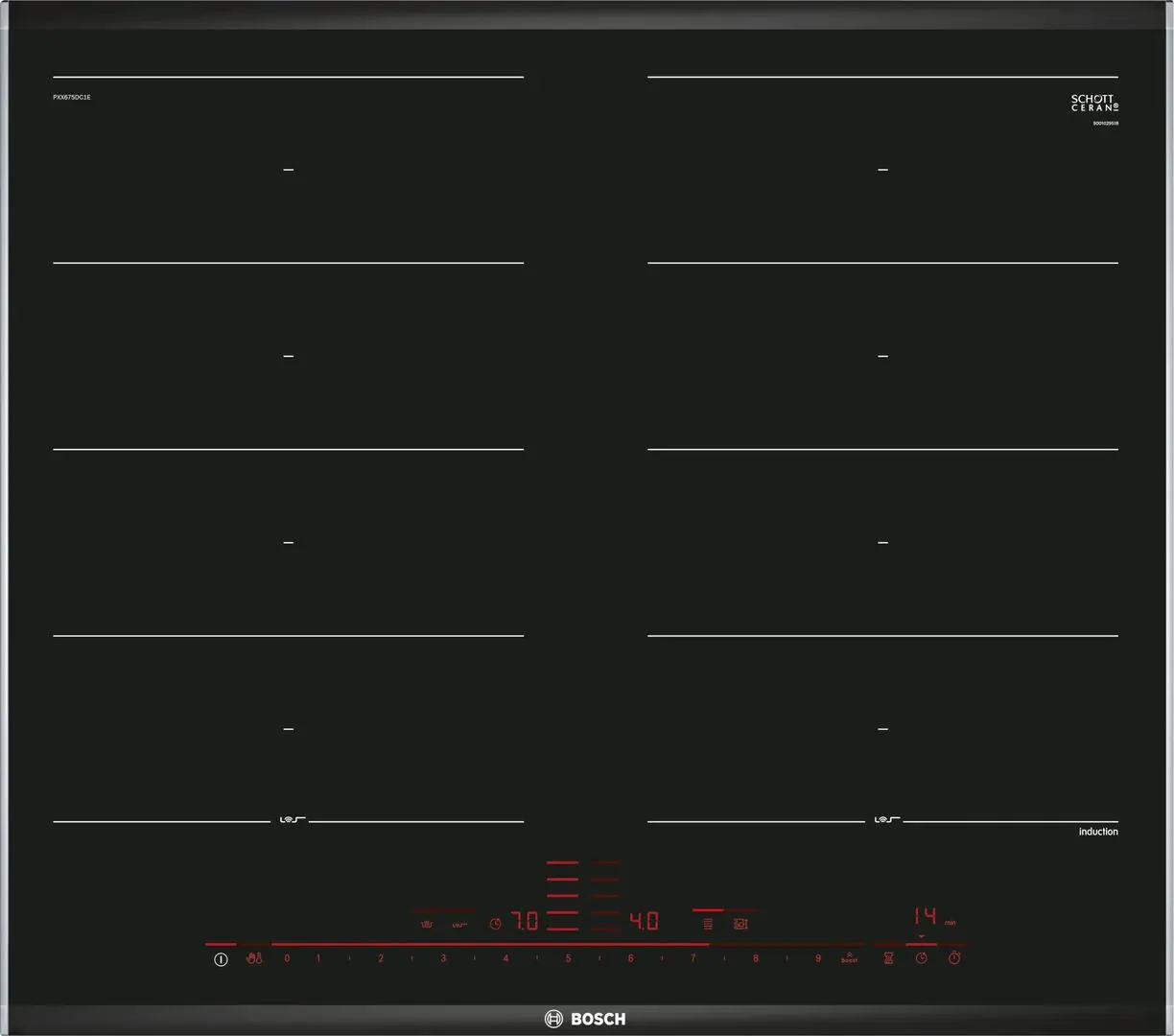 Plita incorporabila cu inductie Bosch PXX675DC1E (Black)
