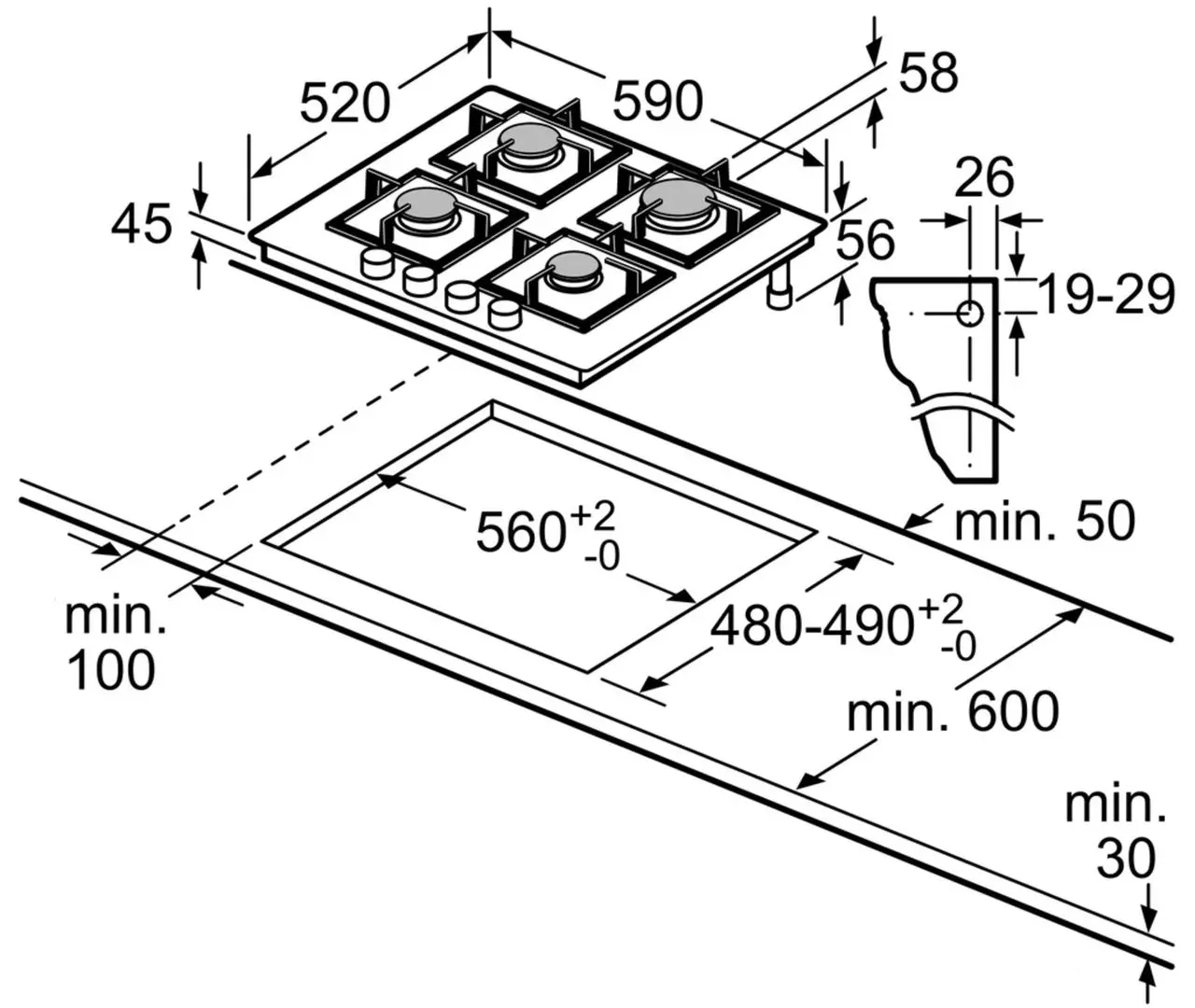 Aragaz incorporabil Bosch FlameSelect PPP6A2M90 (White)