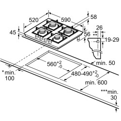 Aragaz incorporabil Bosch PNP6B6K40 (Black) Thumb