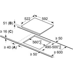 Встраиваемая варочная индукционная панель Bosch PIF651FB1E (Black) Thumb