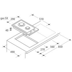 Plita de gaz incorporabila Candy CDG32/1SPX (Silver) Thumb