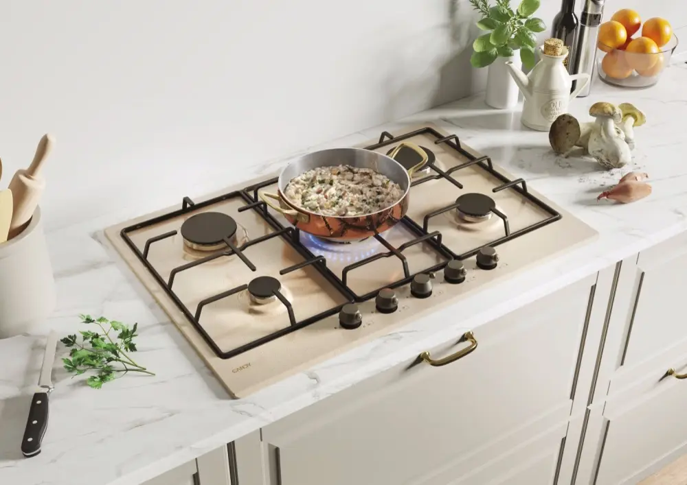 Plita incorporabila pe gaz Candy Classic CHW7AV4WGT (Gold) - 2