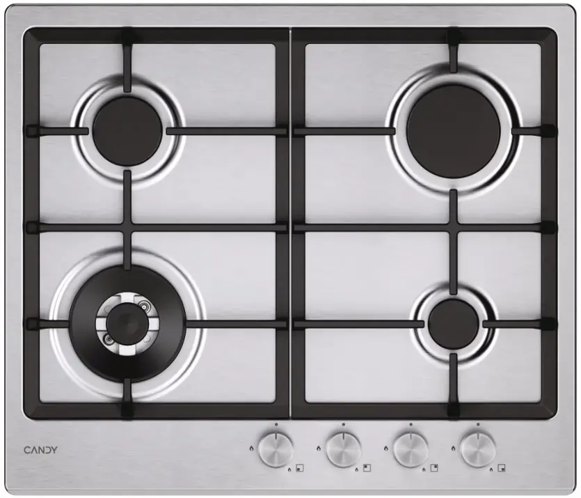 Встраиваемая газовая варочная панель Candy Cook 600 CHG6BF4WTX (Inox)