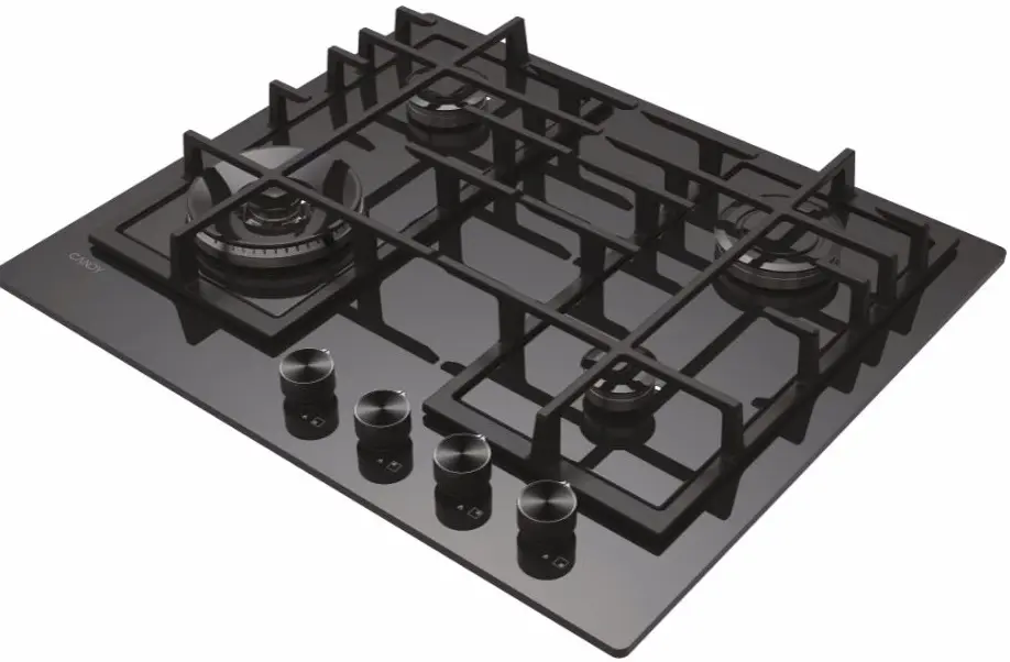 Plita incorporabila pe gaz Candy CVFG6BF4PB (Black)