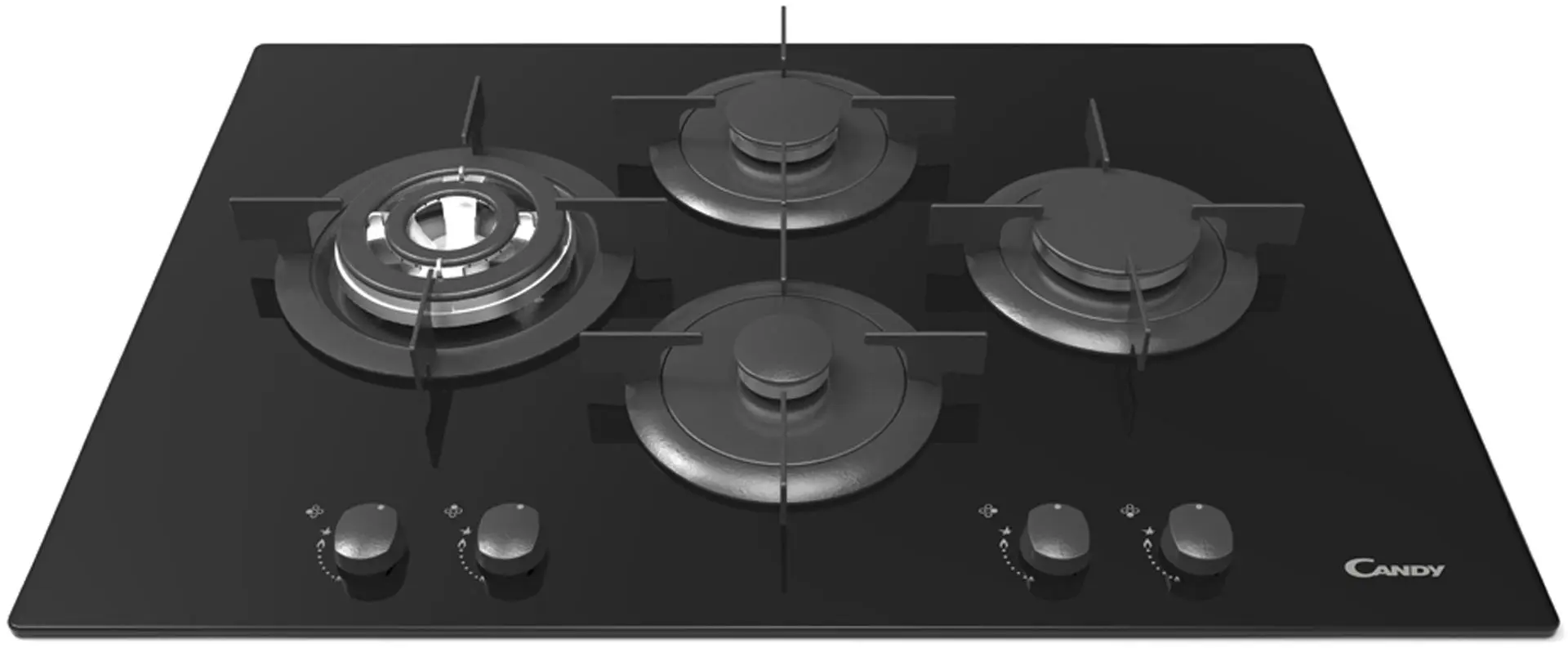 Plita de gaz incorporabila Candy CVG74SQPN (Black)