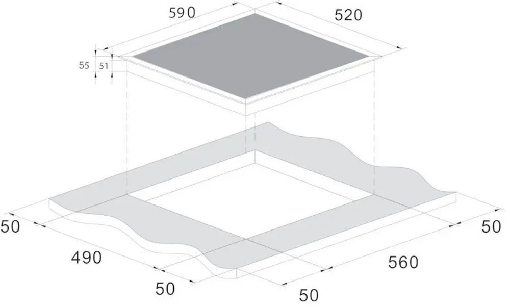 Plita incorporabila cu inductie Candy CI642CTT (Black)