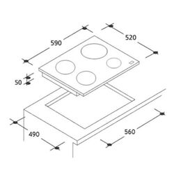 Plita incorporabila cu inductie Candy CI6744 (Black) Thumb