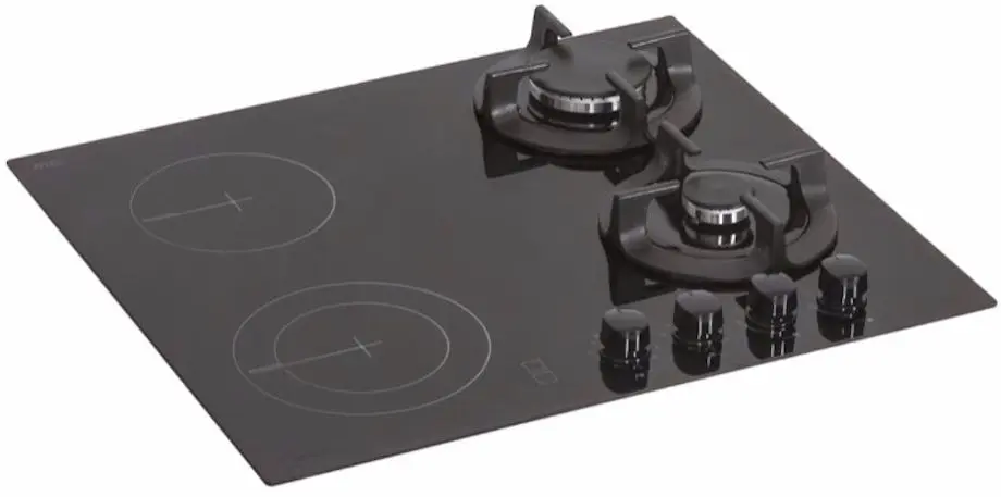 Plita incorporabila combinata Candy Idea CMG2V2BG/1 (Black)