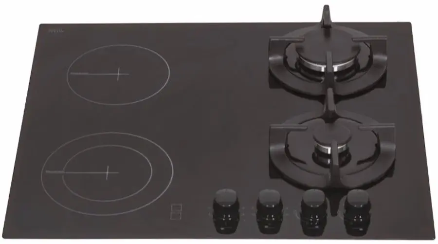 Plita incorporabila combinata Candy Idea CMG2V2BG/1 (Black)