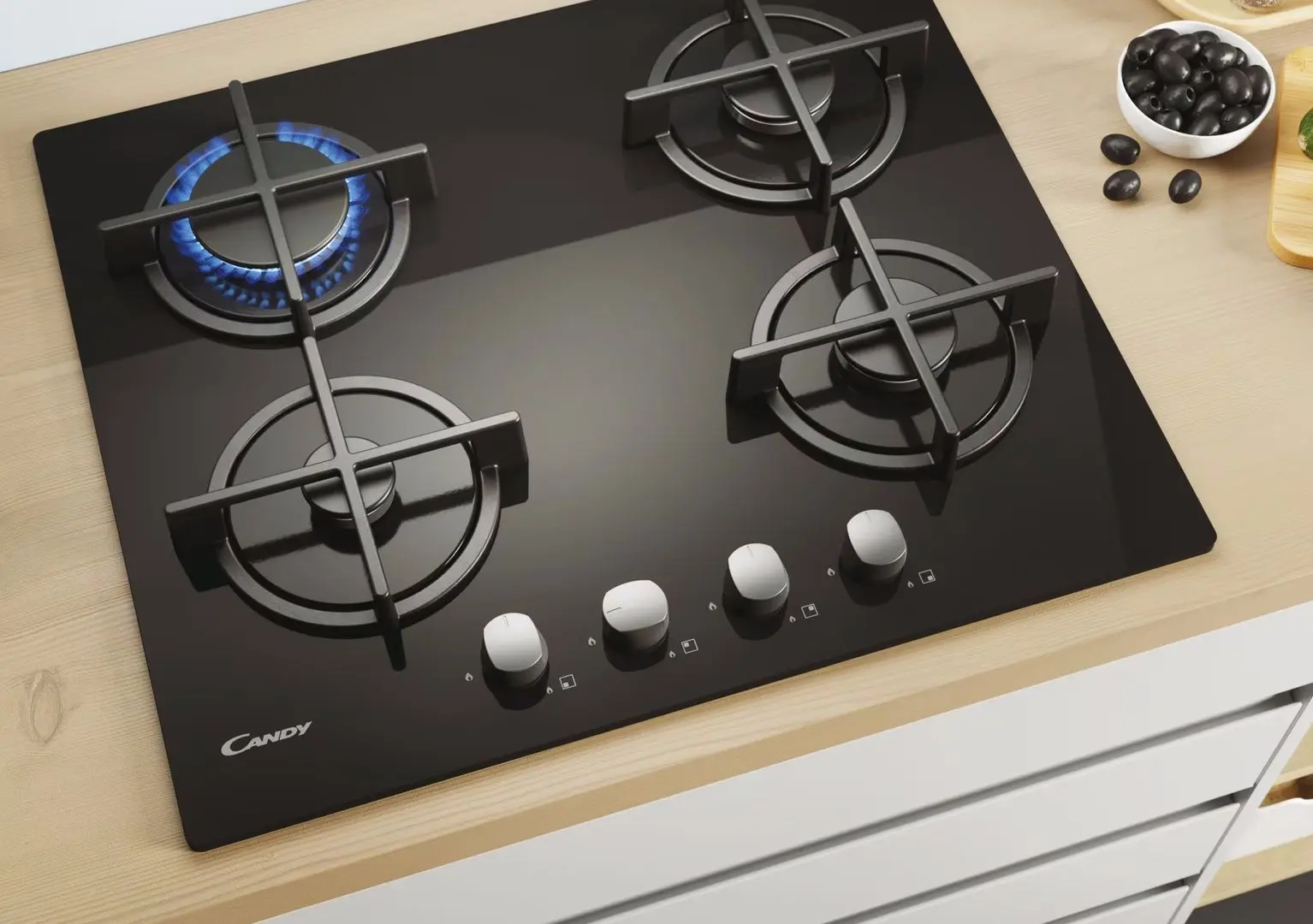 Aragaz incorporabil Candy CSG6B/4U2 (Black)