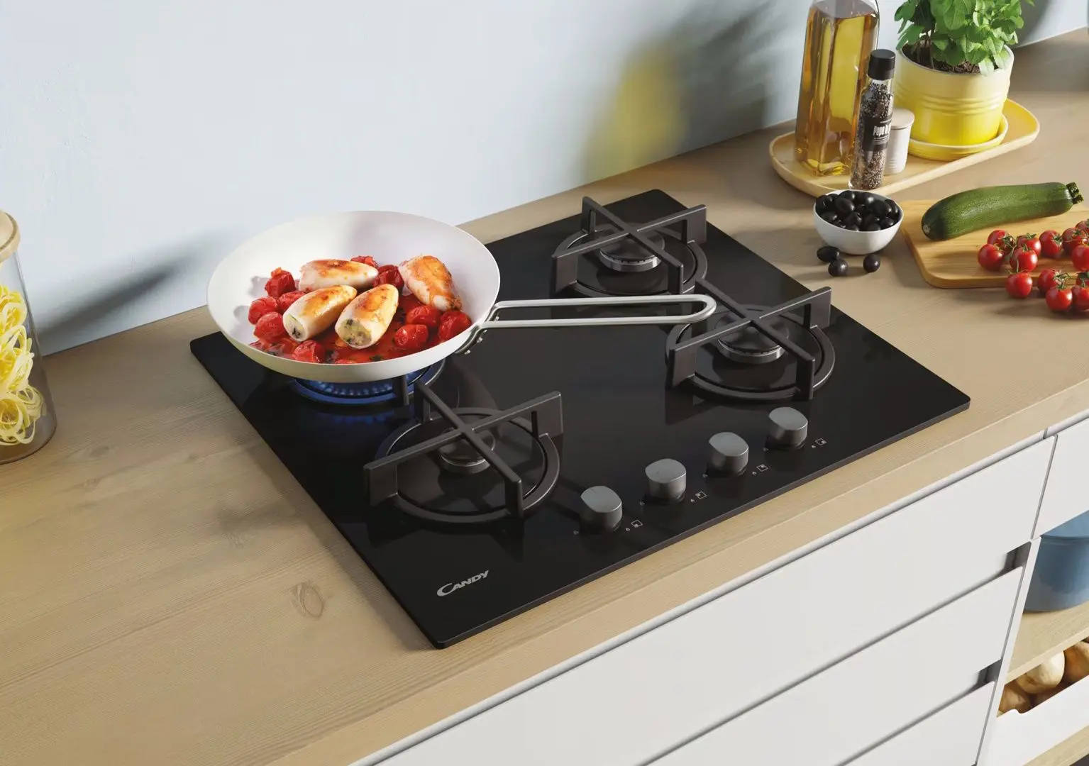 Aragaz incorporabil Candy CSG6B/4U2 (Black)