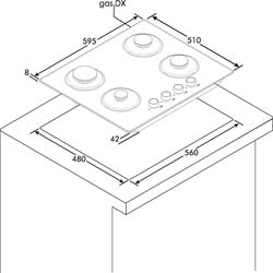Aragaz incorporabil Candy CVW6BB (Black) Thumb