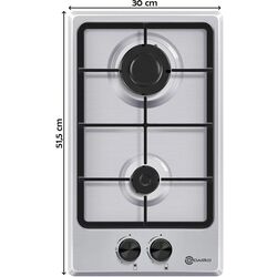 Встраиваемая газовая варочная панель Darko OM320 RT IX (Inox) Thumb