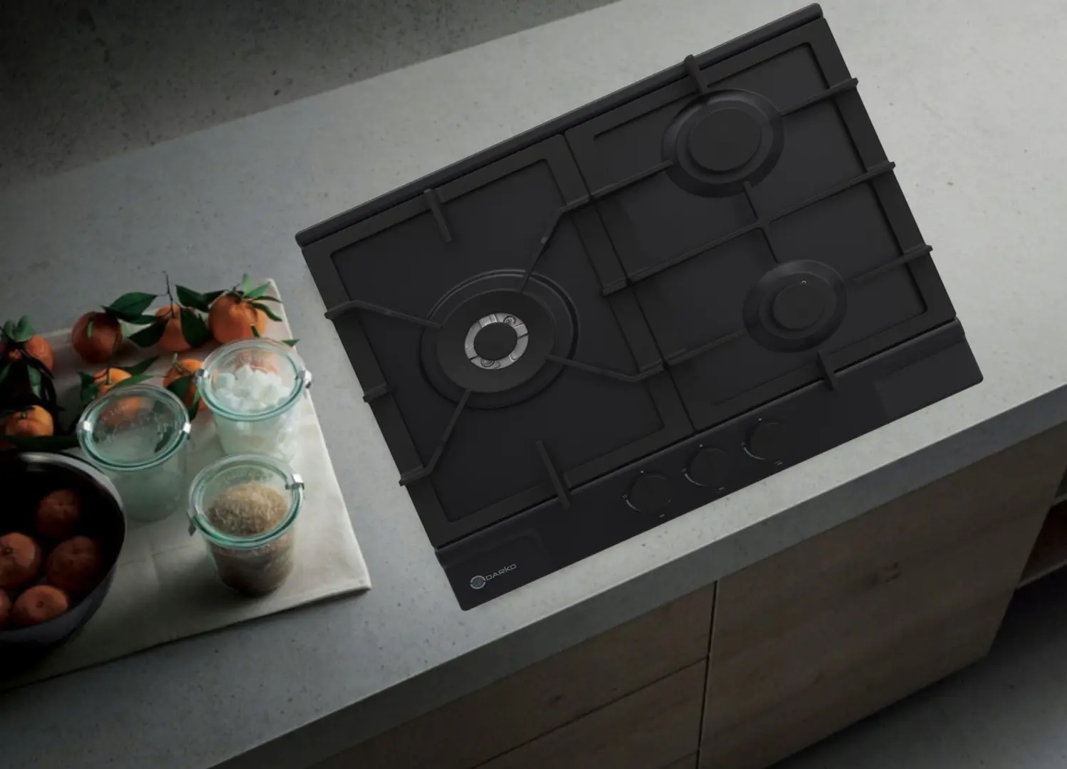 Встраиваемая газовая варочная панель Darko Piago 6035 BME (Anthracite)