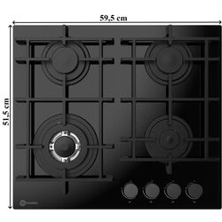 Встраиваемая газовая варочная панель Darko Ragna 605 BG (Black) Thumb