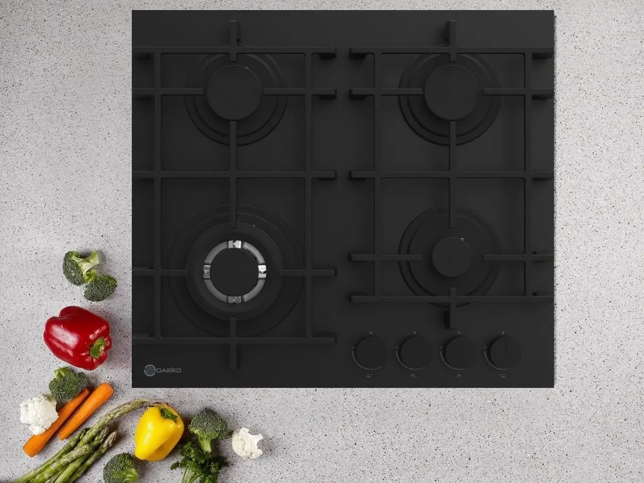 Aragaz incorporabil Darko Ragna 605 Dora Matte Glass (Black)