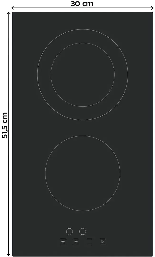 Plita electrica incorporabila Darko OC 302SX (Black)