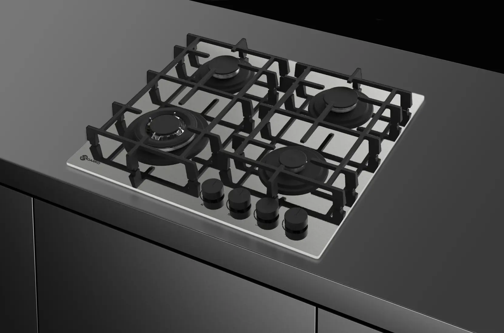 Plita incorporabila pe gaz Darko Ragna 605 Superiore Glass (Grey) - 3