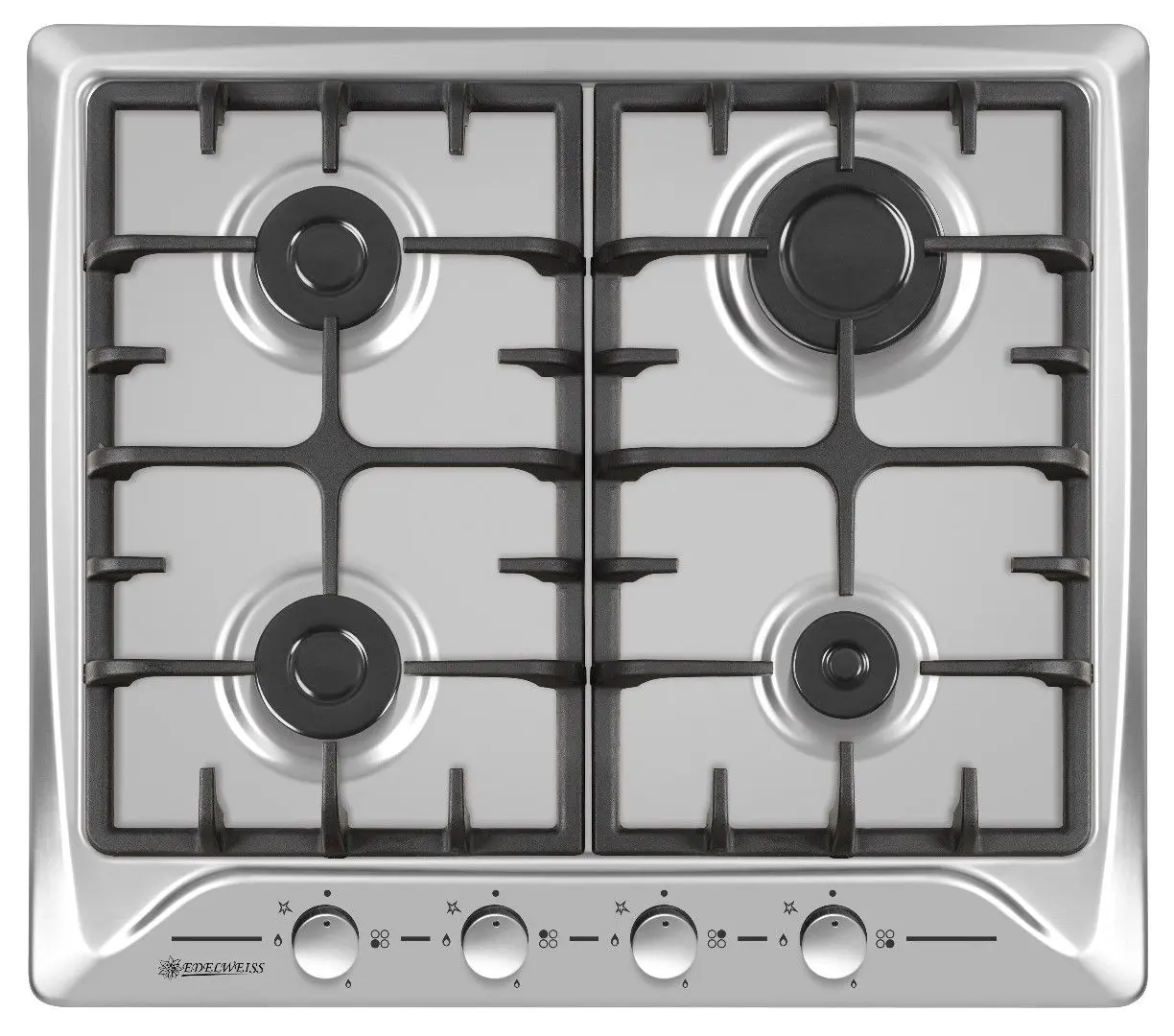 Встраиваемая варочная газовая панель Edelweiss B6401 IX C (Inox)