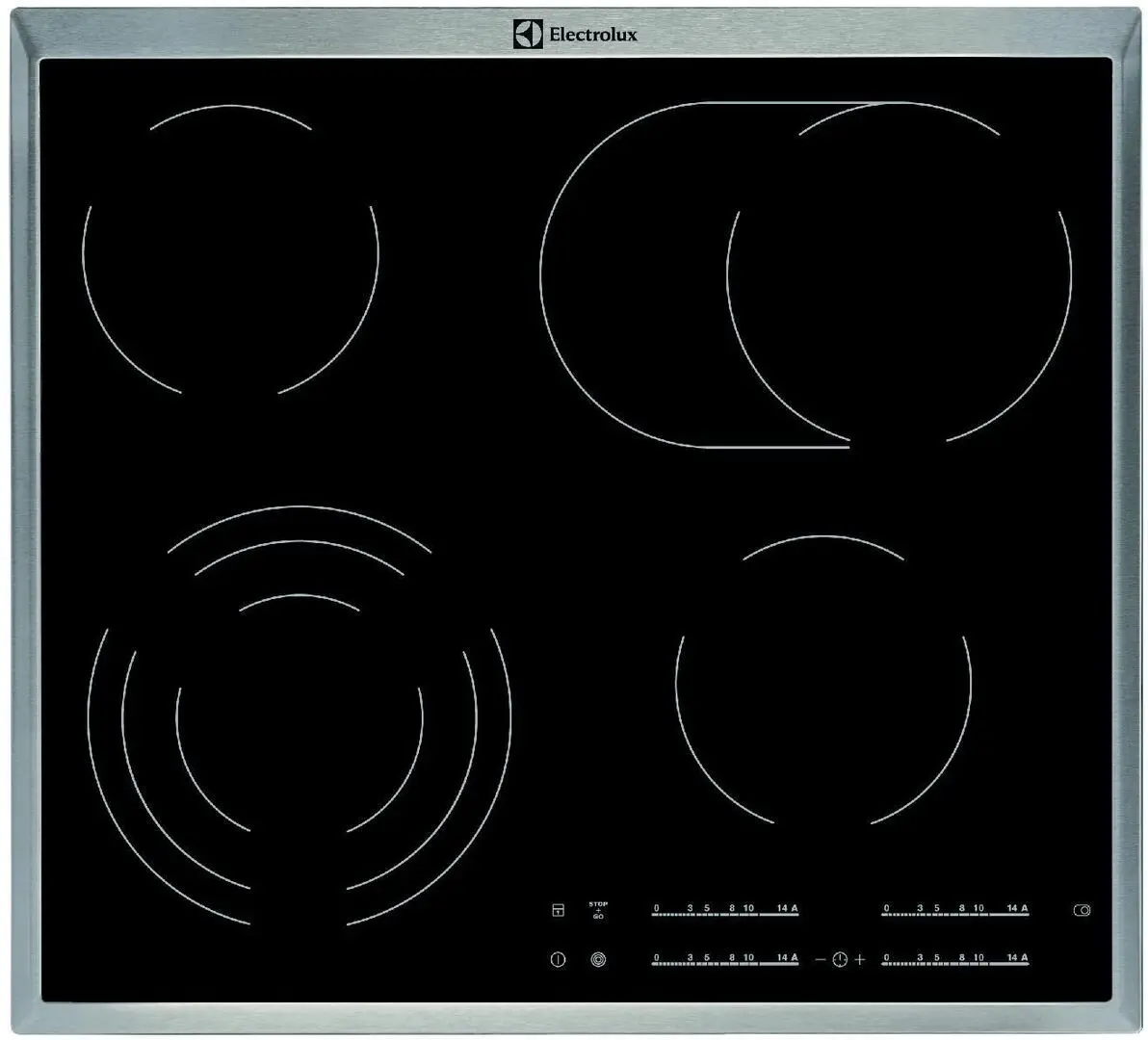 Plita electrica incorporabila Electrolux EHF46547XK (Black/Inox)