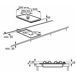 Plita de gaz incorporabila Electrolux EGC3322NVK (Black) Thumb