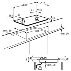Aragaz incorporabil Electrolux EGS6436K (Black) Thumb