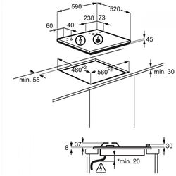 Plita de gaz incorporabila Electrolux KGG64362W (White) Thumb