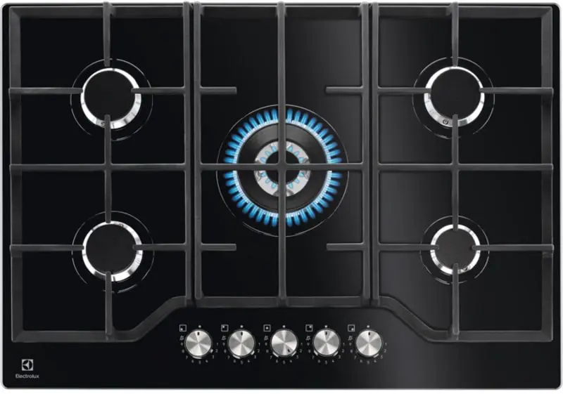Plita incorporabila pe gaz Electrolux KGG75362K (Black)