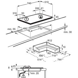 Встраиваемая газовая варочная панель Electrolux KGG753753K (Black) Thumb
