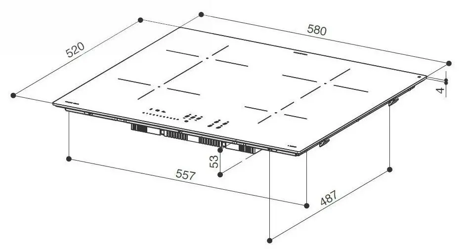 Plita incorporabila cu inductie Faber FCH 64 BK KL (Black)