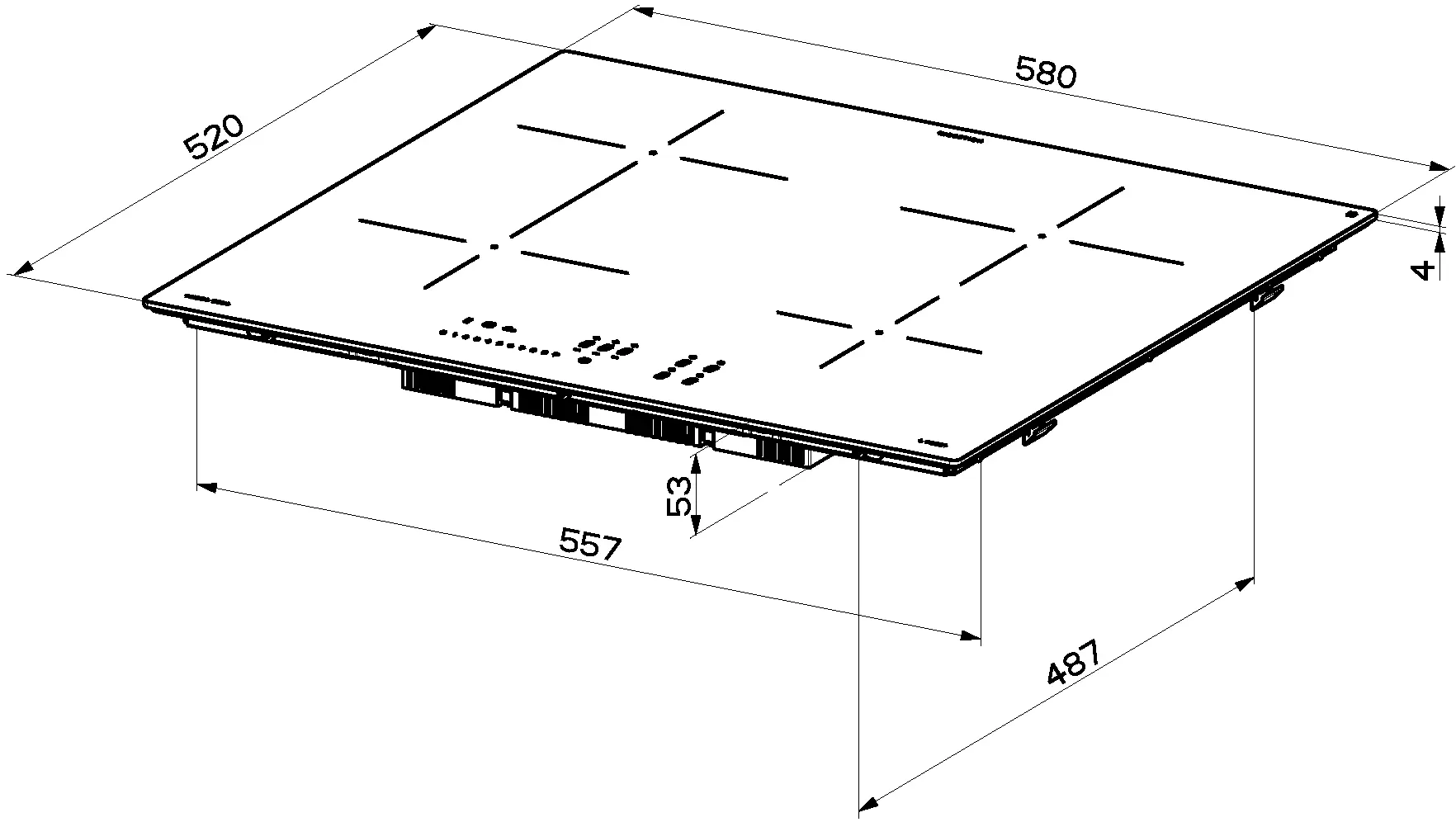 Aragaz incorporabil cu inductie Franke FCH 64 GR KL (Grey)