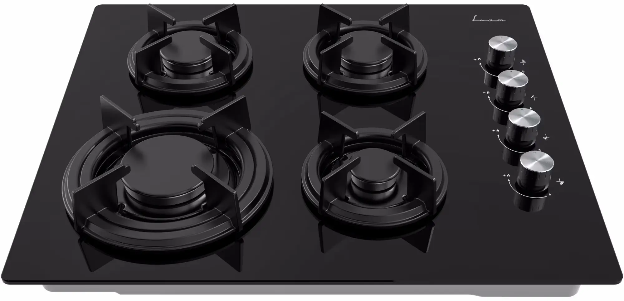 Встраиваемая газовая варочная панель Fram FBH-M4IRF-GBK (Black) - 2