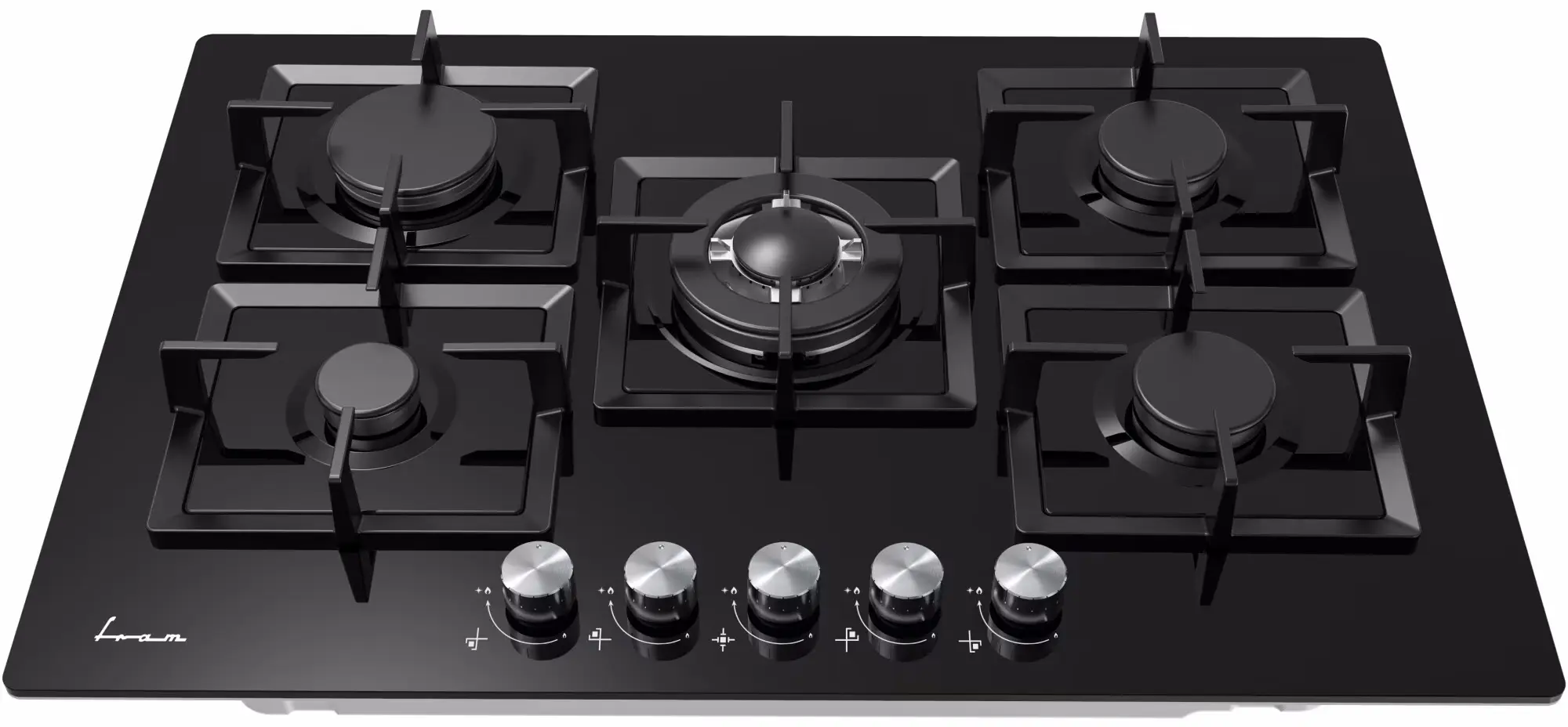 Встраиваемая газовая варочная панель Fram FBH-M705IWF-GBK (Black)
