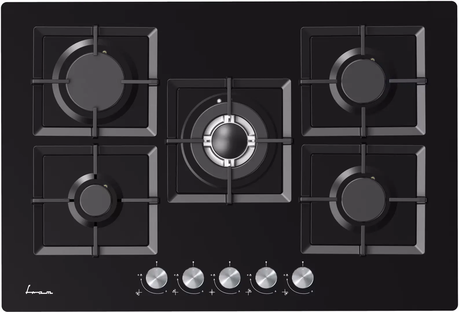 Встраиваемая газовая варочная панель Fram FBH-M705IWF-GBK (Black)