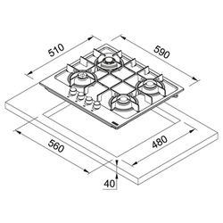 Aragaz incorporabil Franke Maris FHMA 604 3G DC C (Inox) Thumb