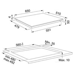 Встраиваемая индукционная варочная панель Franke Smart FSM 654 I B BK (Black) Thumb